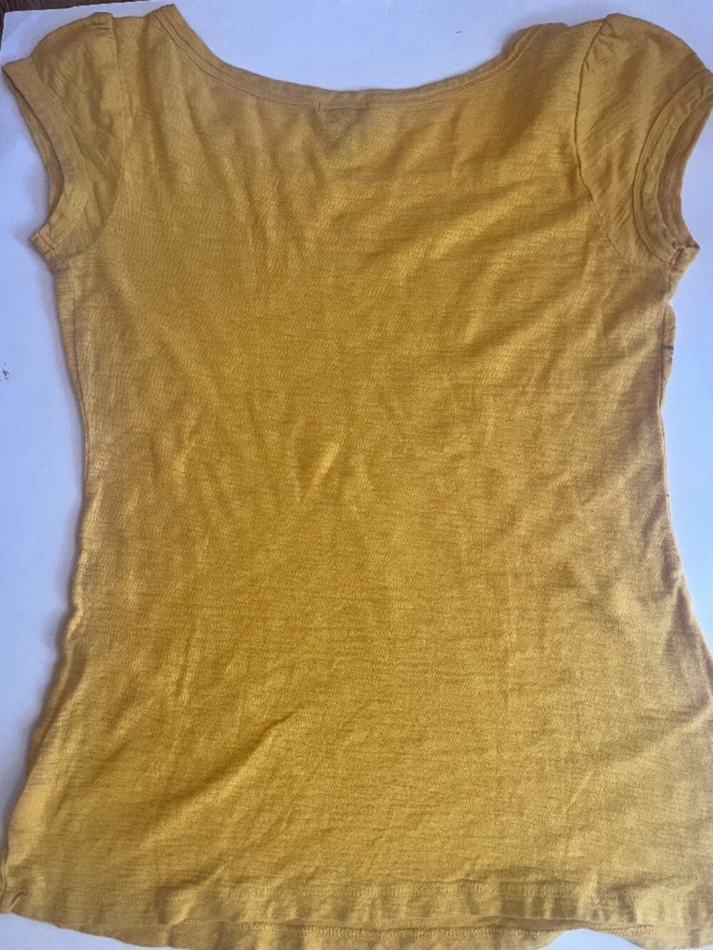 vintage FANG yellow eagle/rose graphic Round Neck Cap Sleeve Stretch XL - Picture 3 of 6